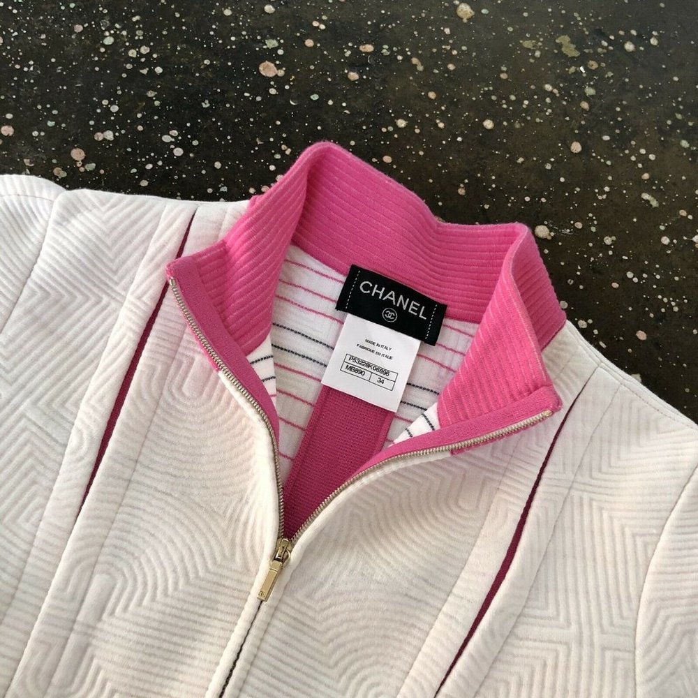 Chanel Paris Seoul Jacket White Pink Pastel Luxury - Picture 6 of 10